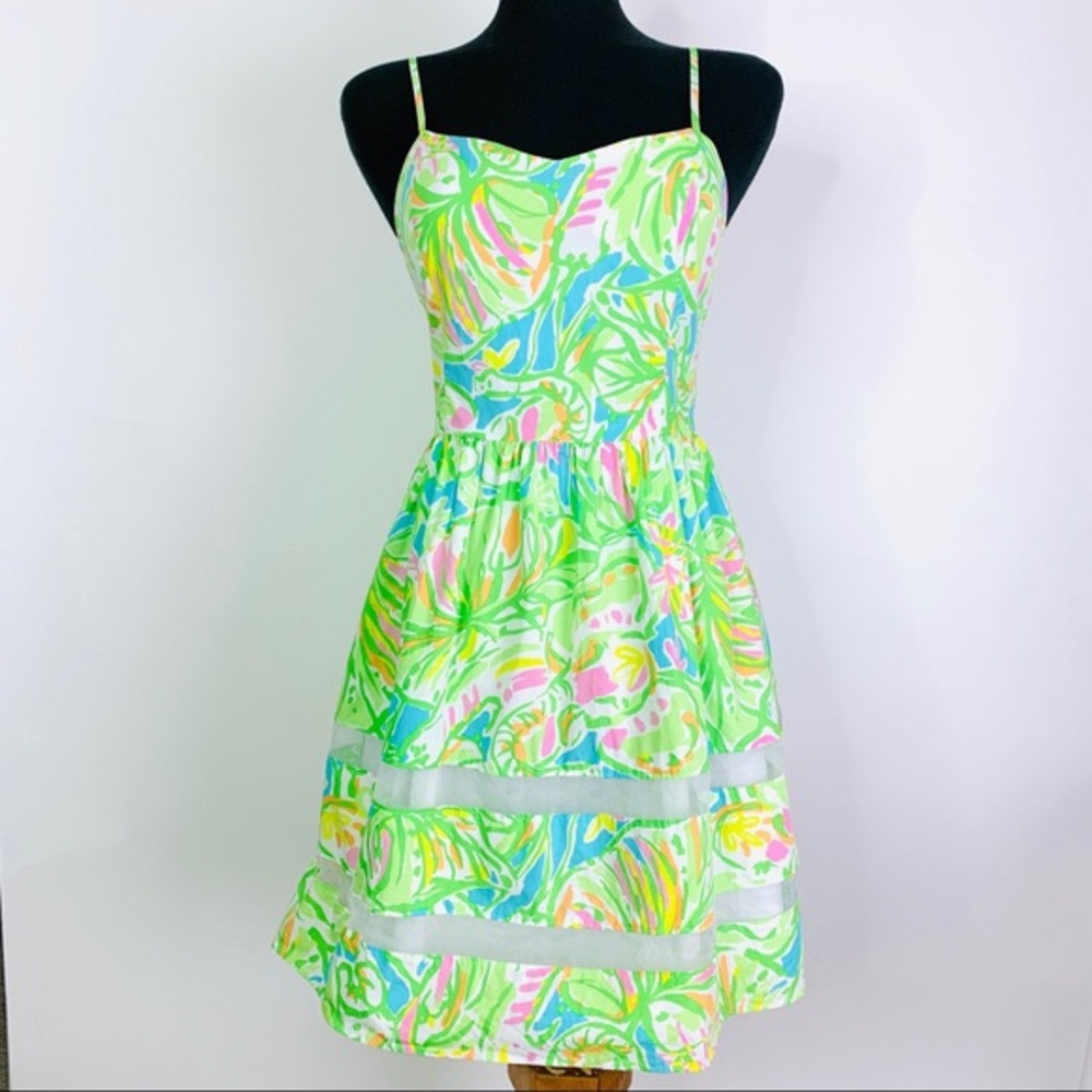 Lilly Pulitzer Ollie Strappy Dress in Elephant Ears Size 4